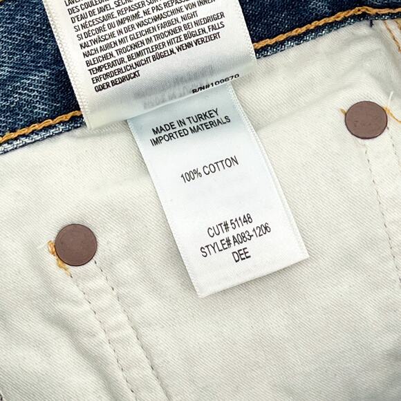 AGOLDE Dee High Rise Denim Shorts Precision Wash Size 27 - Picture 4 of 5